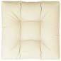 Preview: Palettenkissen Creme 70x70x12 cm Stoff