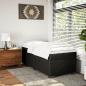 Preview: Boxspringbett mit Matratze Schwarz 100x200 cm Kunstleder