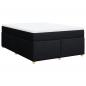 Preview: Boxspringbett mit Matratze Schwarz 140x190 cm Stoff