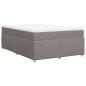 Preview: Boxspringbett mit Matratze Taupe 140x190 cm Stoff