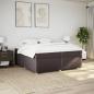 Preview: Boxspringbett mit Matratze Dunkelbraun 200x200 cm Stoff