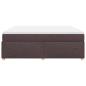 Preview: Boxspringbett mit Matratze Dunkelbraun 200x200 cm Stoff