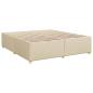 Preview: Boxspringbett mit Matratze Creme 200x200 cm Stoff