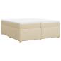 Preview: Boxspringbett mit Matratze Creme 200x200 cm Stoff