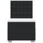 Preview: Boxspringbett mit Matratze Schwarz 90x200 cm Kunstleder