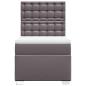 Preview: Boxspringbett mit Matratze Grau 90x200 cm Kunstleder