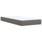 Preview: Boxspringbett mit Matratze Grau 90x200 cm Kunstleder