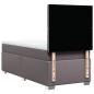 Preview: Boxspringbett mit Matratze Grau 100x200 cm Kunstleder