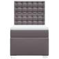 Preview: Boxspringbett mit Matratze Grau 100x200 cm Kunstleder