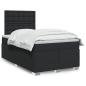 Preview: ARDEBO.de - Boxspringbett mit Matratze Schwarz 120x190 cm Kunstleder