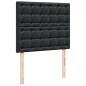 Preview: Boxspringbett mit Matratze Schwarz 120x190 cm Kunstleder