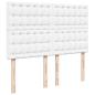 Preview: Boxspringbett mit Matratze Weiß 140x200 cm Kunstleder