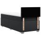 Preview: Boxspringbett mit Matratze Schwarz 90x190 cm Kunstleder