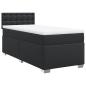 Preview: Boxspringbett mit Matratze Schwarz 90x190 cm Kunstleder