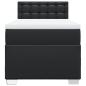 Preview: Boxspringbett mit Matratze Schwarz 90x190 cm Kunstleder