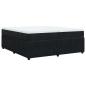 Preview: Boxspringbett mit Matratze Schwarz 200x200 cm Samt