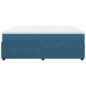 Preview: Boxspringbett mit Matratze Dunkelblau 200x200 cm Samt