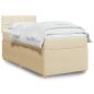 Preview: ARDEBO.de - Boxspringbett mit Matratze Creme 80x200 cm Stoff