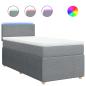 Preview: Boxspringbett mit Matratze Hellgrau 90x200 cm Stoff