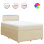Preview: Boxspringbett mit Matratze Creme 120x190 cm Stoff