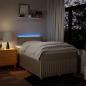 Preview: Boxspringbett mit Matratze Creme 120x190 cm Stoff