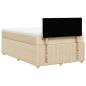 Preview: Boxspringbett mit Matratze Creme 120x190 cm Stoff