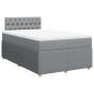 Preview: Boxspringbett mit Matratze Hellgrau 120x190 cm Stoff