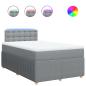 Preview: Boxspringbett mit Matratze Hellgrau 120x190 cm Stoff
