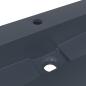 Preview: Waschbecken 60x38x11 cm Mineralguss/Marmorguss Anthrazit
