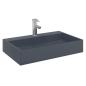 Preview: Waschbecken 60x38x11 cm Mineralguss/Marmorguss Anthrazit