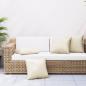 Preview: ARDEBO.de - Sofakissen 4 Stk. Creme 40x40 cm Stoff
