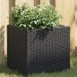 Preview: ARDEBO.de - Pflanzkübel 2 Stk. Schwarz 36x30x32 cm Poly Rattan