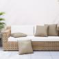 Preview: ARDEBO.de - Sofakissen 4 Stk. Taupe 50x50 cm Stoff