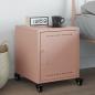 Preview: ARDEBO.de - Nachttisch Rosa 36x38,5x43,5 cm Stahl