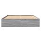 Preview: Bettgestell Grau Sonoma 150x200 cm Holzwerkstoff