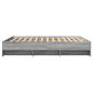 Preview: Bettgestell Grau Sonoma 150x200 cm Holzwerkstoff