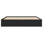 Preview: Bettgestell Schwarz 200x200 cm Holzwerkstoff