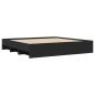 Preview: Bettgestell Schwarz 200x200 cm Holzwerkstoff