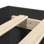 Preview: Bettgestell Schwarz 200x200 cm Holzwerkstoff