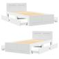 Preview: Bettgestell mit Kopfteil ohne Matratze Weiß 100x200 cm