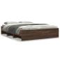 Preview: Bettgestell ohne Matratze Braun Eiche 160x200 cm Holzwerkstoff