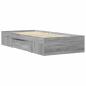 Preview: Bettgestell Grau Sonoma 100x200 cm Holzwerkstoff