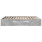 Preview: Bettgestell Betongrau 200x200 cm Holzwerkstoff