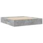 Preview: Bettgestell Betongrau 200x200 cm Holzwerkstoff