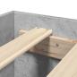 Preview: Bettgestell Betongrau 200x200 cm Holzwerkstoff