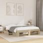 Preview: ARDEBO.de - Bettgestell ohne Matratze Sonoma-Eiche 160x200 cm Holzwerkstoff