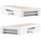 Preview: Bettgestell Weiß 90x200 cm Holzwerkstoff