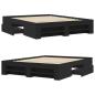 Preview: ARDEBO.de - Bettgestell Schwarz 150x200 cm Holzwerkstoff