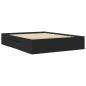 Preview: Bettgestell Schwarz 150x200 cm Holzwerkstoff