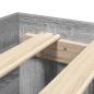 Preview: Bettgestell Grau Sonoma 135x190 cm Holzwerkstoff